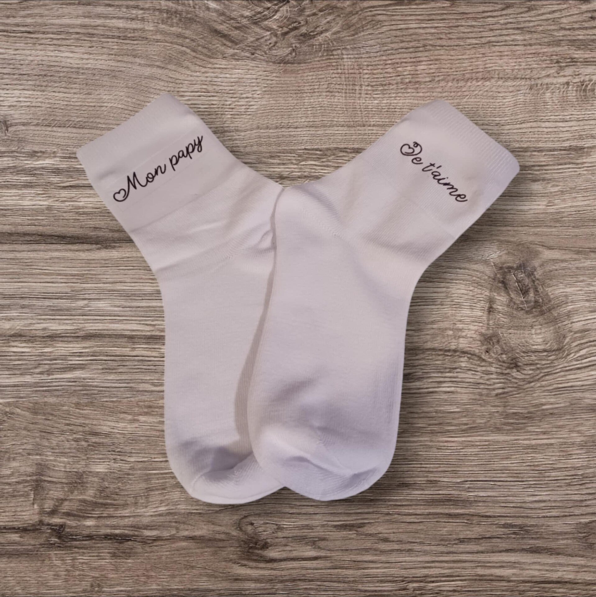 Paire de chaussettes personnalisée - Modèle texte
