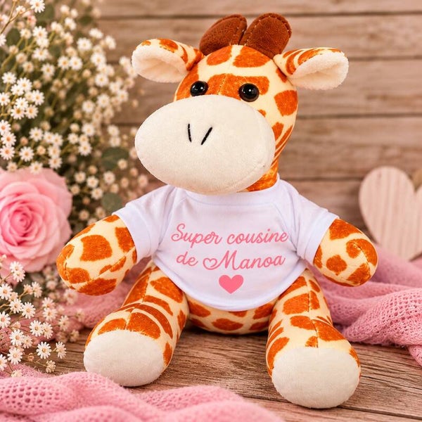 Peluche girafe personnalisée -