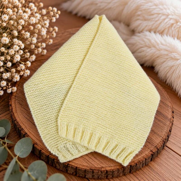 Echarpe bébé - Uni jaune pastel - 6/12 mois
