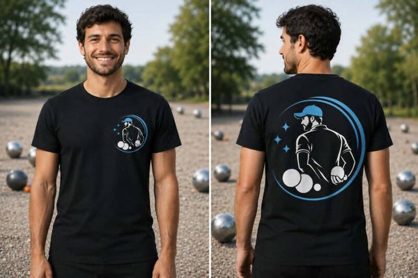 T-shirt homme personnalisé - Modèle logo homme pétanque