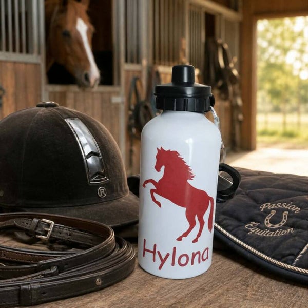 Gourde aluminium personnalisée - Modèle cheval