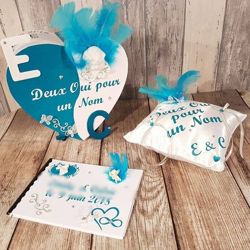 Thème ange - Blanc/Turquoise