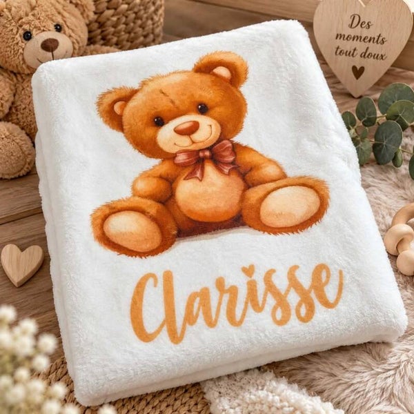 Couverture personnalisée - Modèle ourson 5