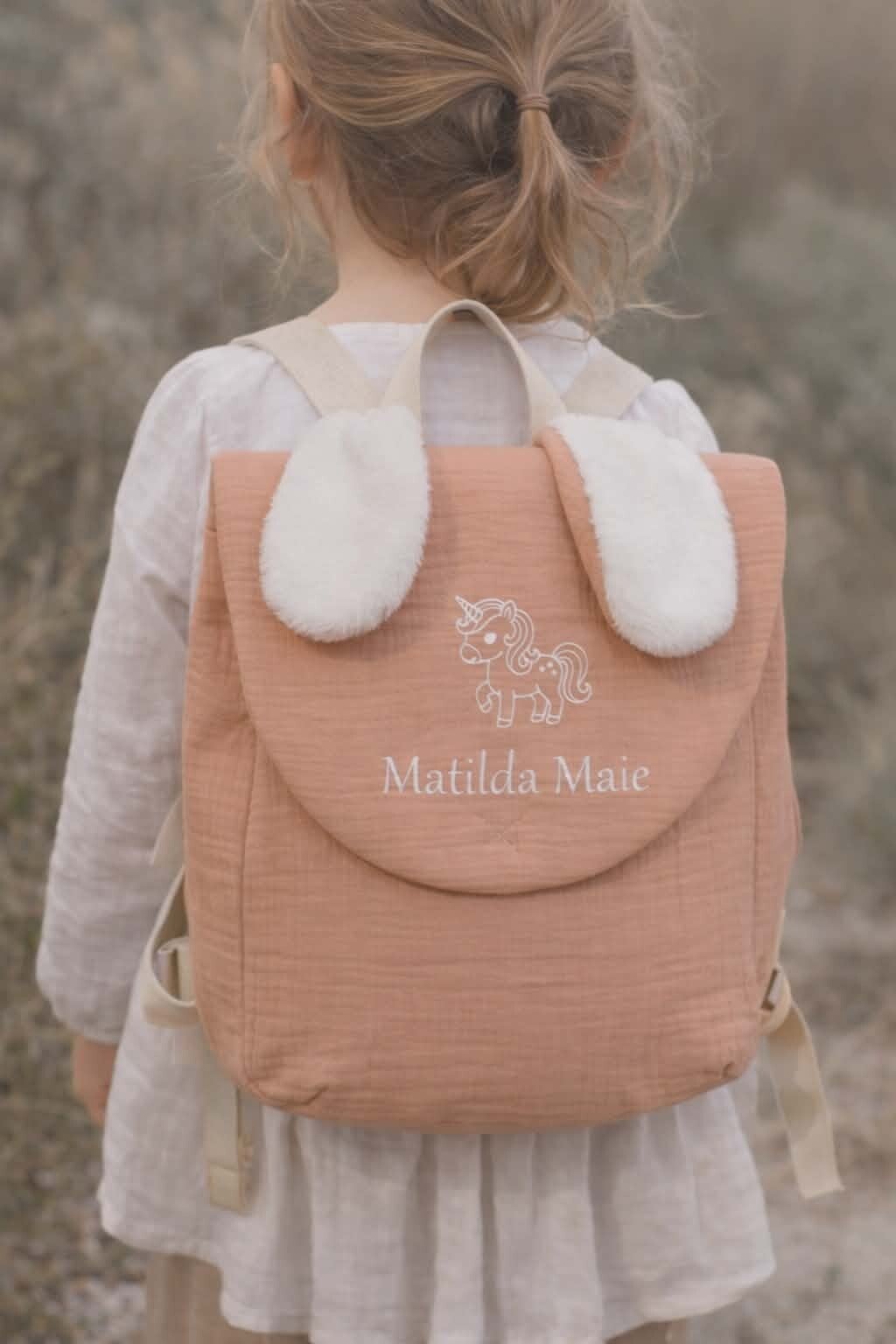 Sac à dos lapin personnalisé - Modèle licorne