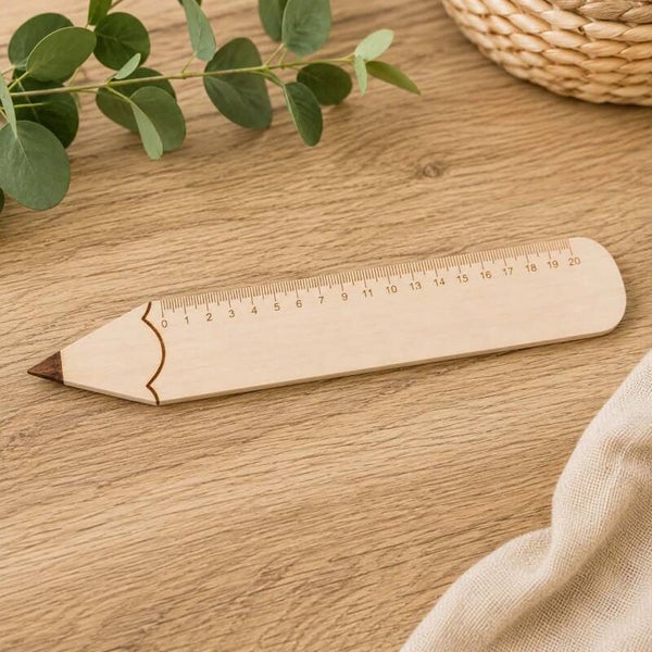 Règle crayon en bois personnalisée - Modèle 100% personnalisable selon vos souhaits