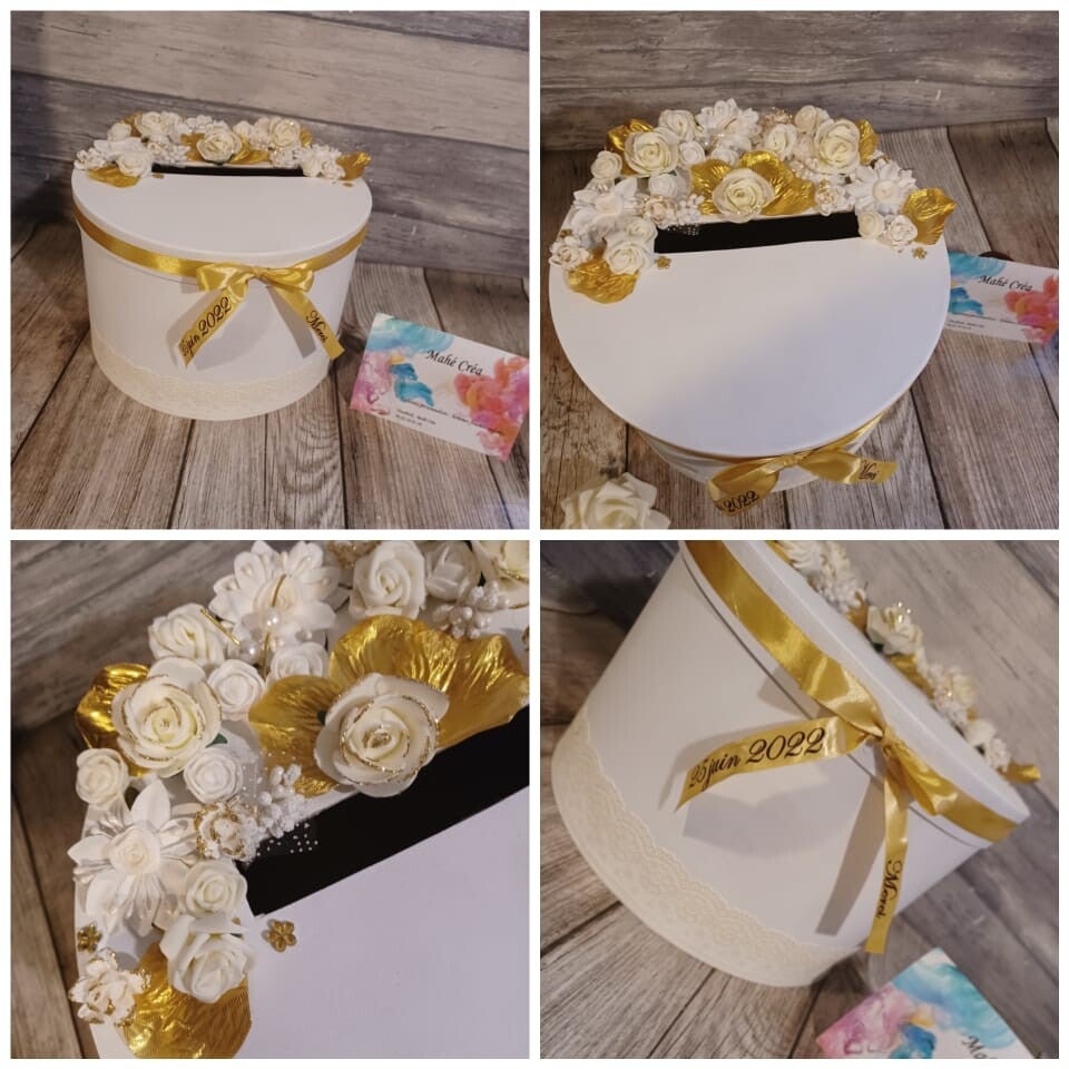 Thème fleural - Blanc/Doré