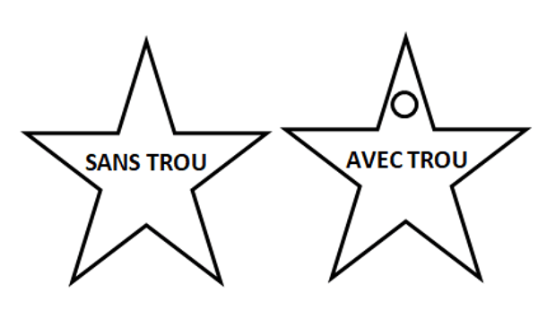 Etiquette étoile en papier cartonnée personnalisée - Modèle 100% personnalisable selon vos souhaits