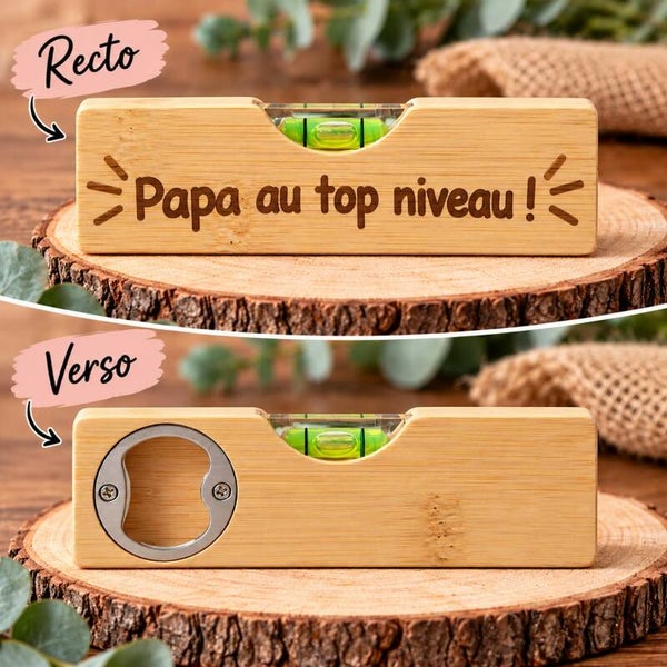 Niveau à bulle en bois personnalisé