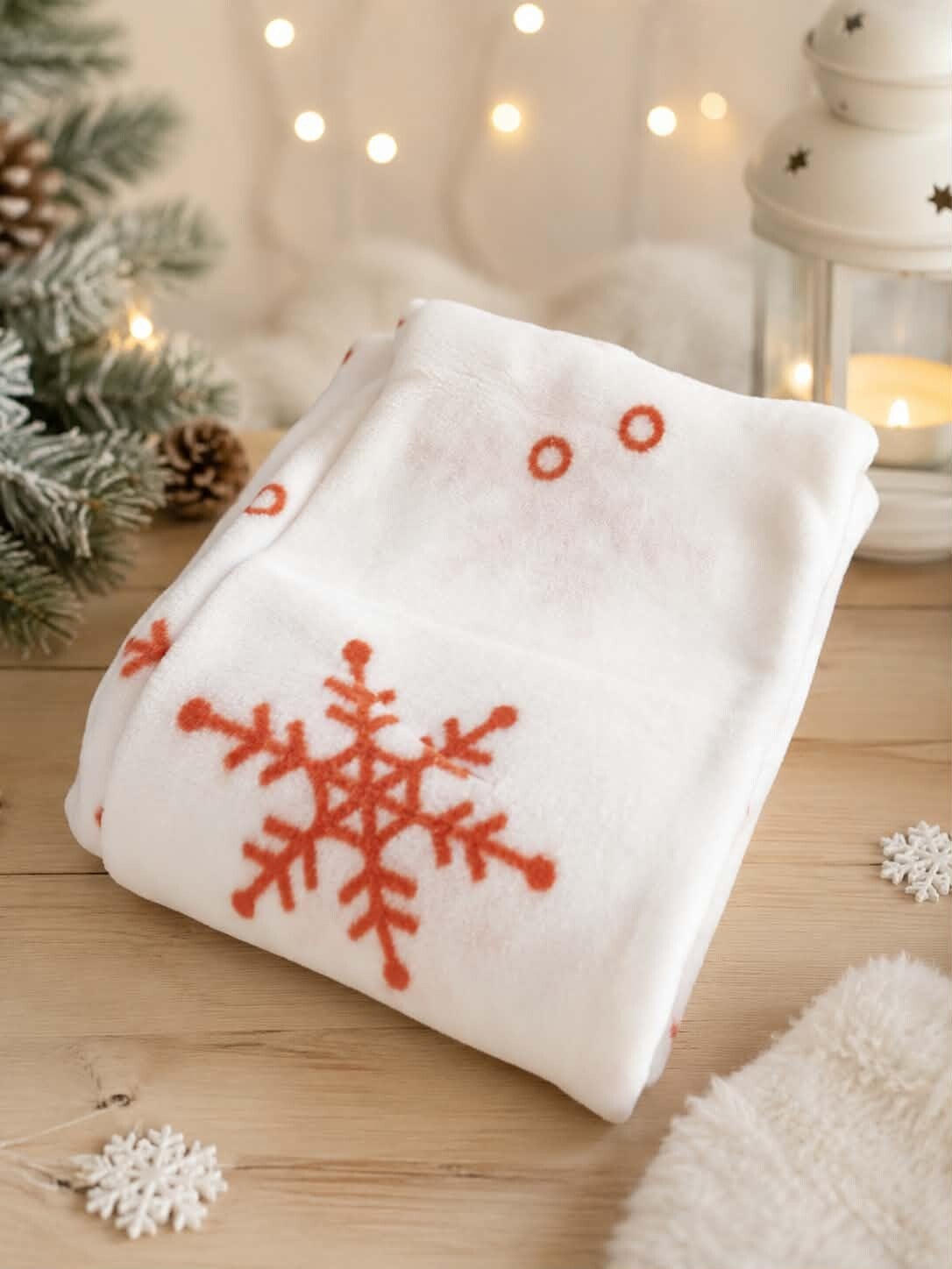 Couverture personnalisée - Modèle flocon 100% personnalisable selon vos souhaits