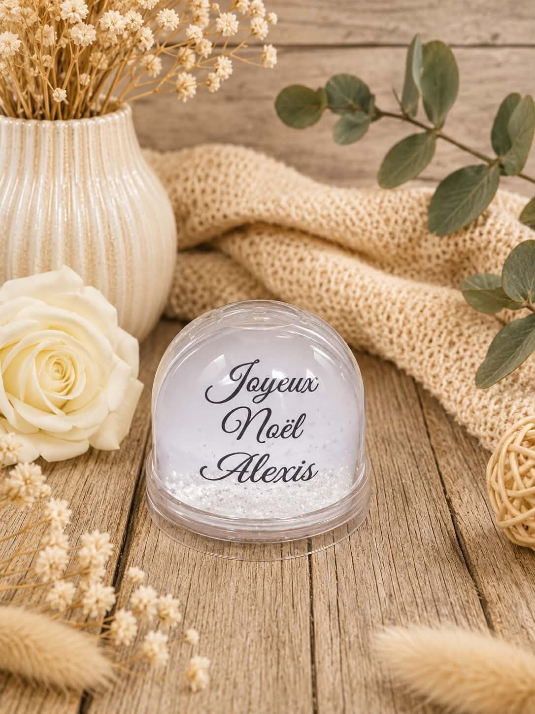 Boule à neige personnalisée - Modèle texte