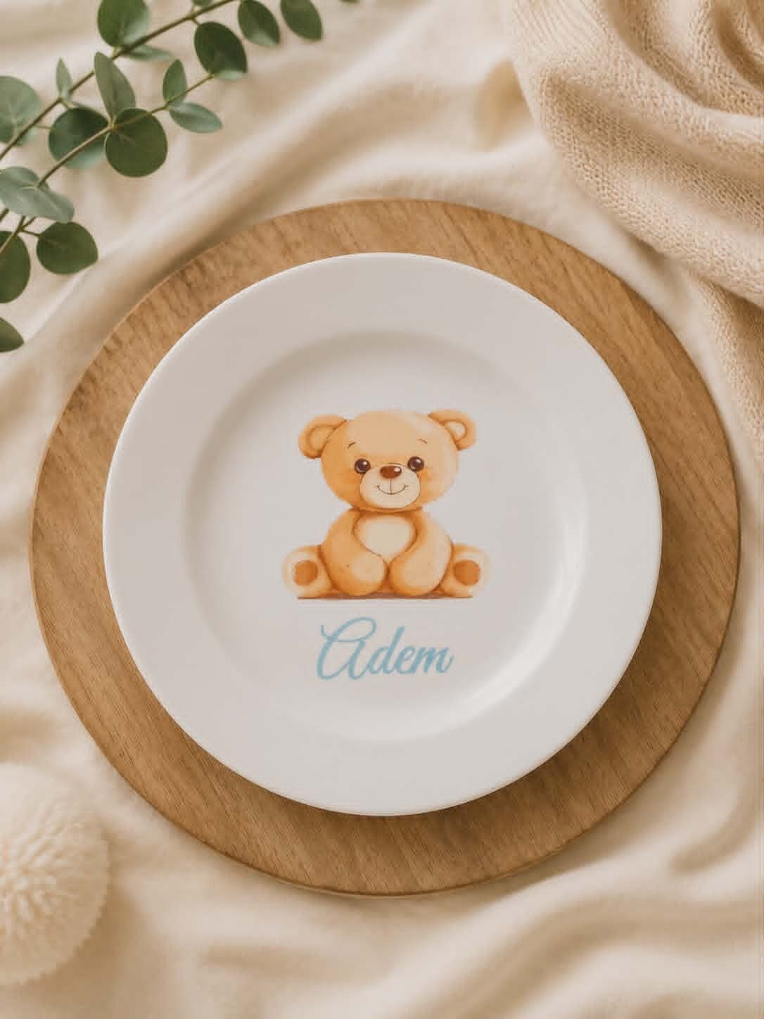 Assiette polymère personnalisée - Modèle ourson 2