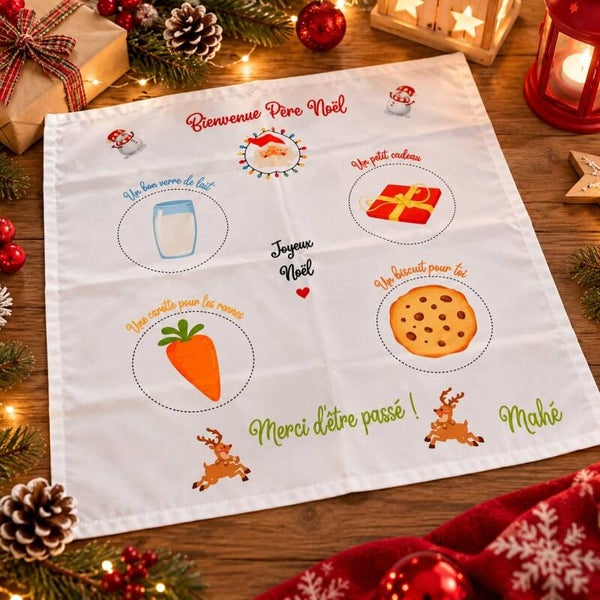 Set de table de Noël personnalisé - Accueil du Père Noël