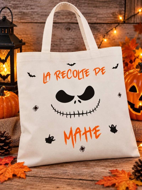 Sac Halloween personnalisé - Tote bag Halloween - Modèle Jack