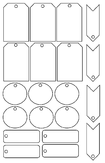 Ensemble d'étiquettes cadeaux personnalisés - Modèle 100% personnalisable selon vos souhaits