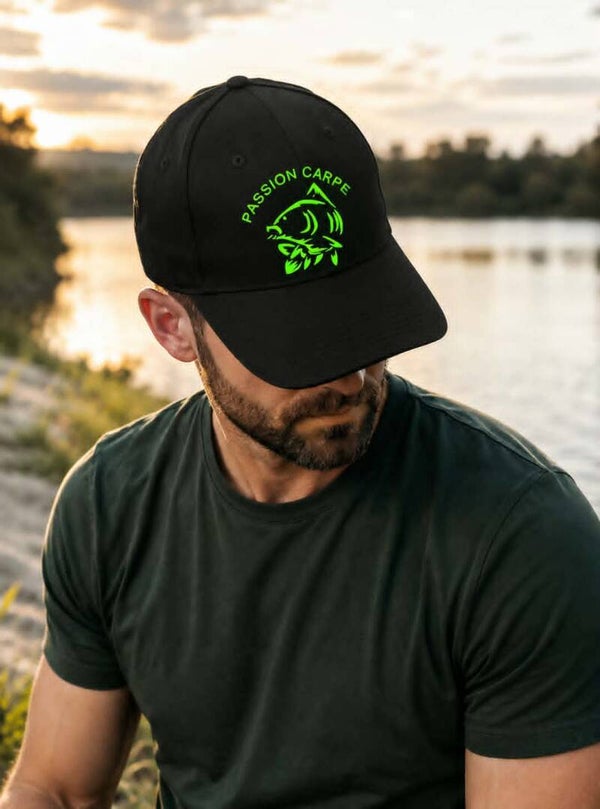 Casquette adulte couleur personnalisée - Thème pêche - Modèle carpe