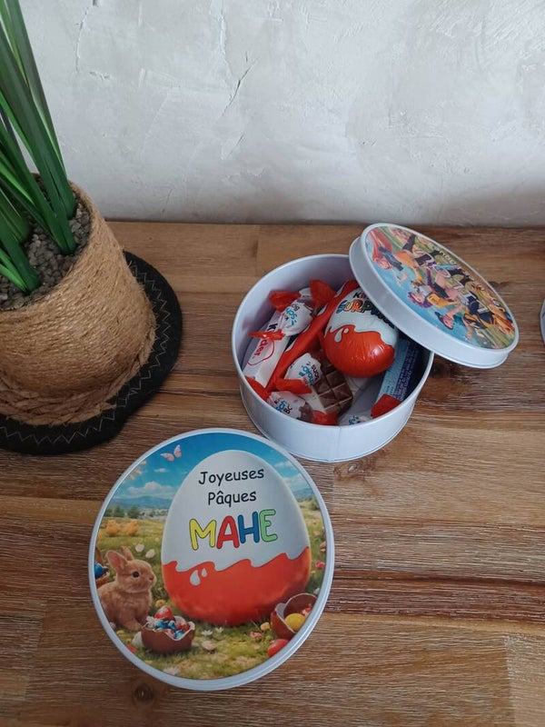 Boîte à thème de Pâques personnalisée - Modèle 100% personnalisable selon vos souhaits