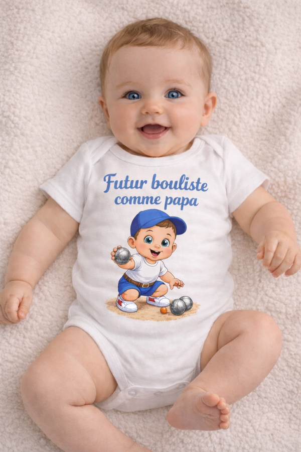 Body personnalisé - Modèle bébé garçon bouliste