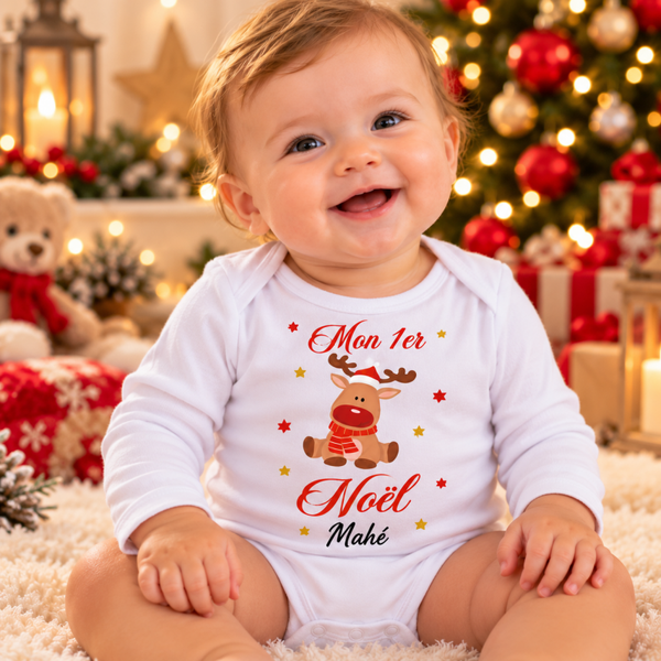 Body bébé personnalisé Mon 1er Noël – Cadeau de Noël