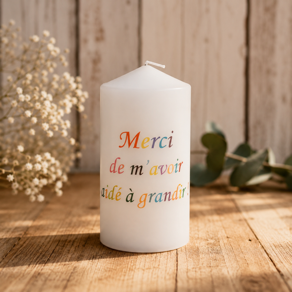 Bougie personnalisée - Modèle multicolore