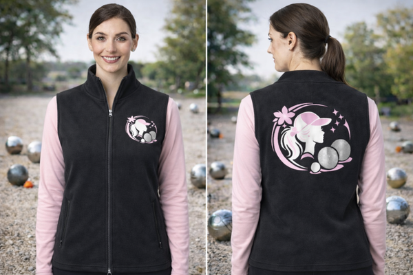 Polaire sans manches femme couleur flocage - Modèle logo femme pétanque