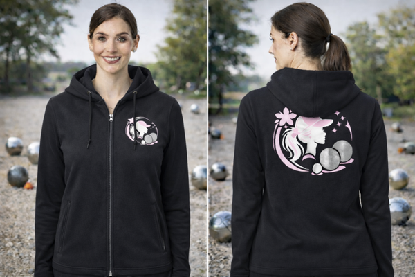 Veste adulte unisexe couleur flocage - Modéle logo femme pétanque