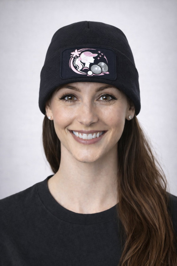Bonnet à patch unisexe personnalisé - Modèle logo femme pétanque