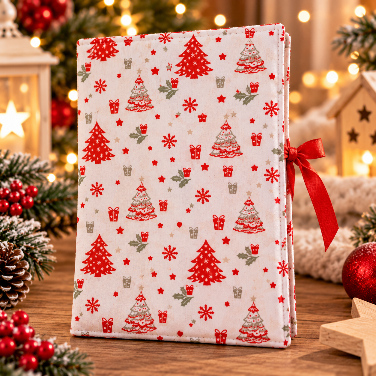Protège carnet de santé personnalisé Noël – Motifs festifs