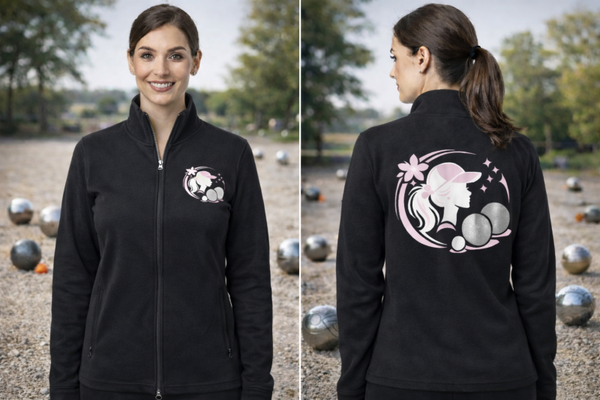 Polaire femme couleur flocage - Modèle logo femme pétanque