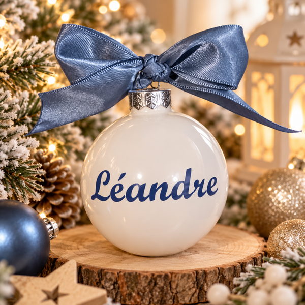Boule de Noël personnalisée - Verre - Décoration de sapin