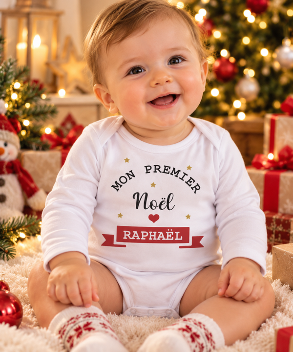 Body bébé personnalisé Mon 1er Noël – Cadeau de Noël
