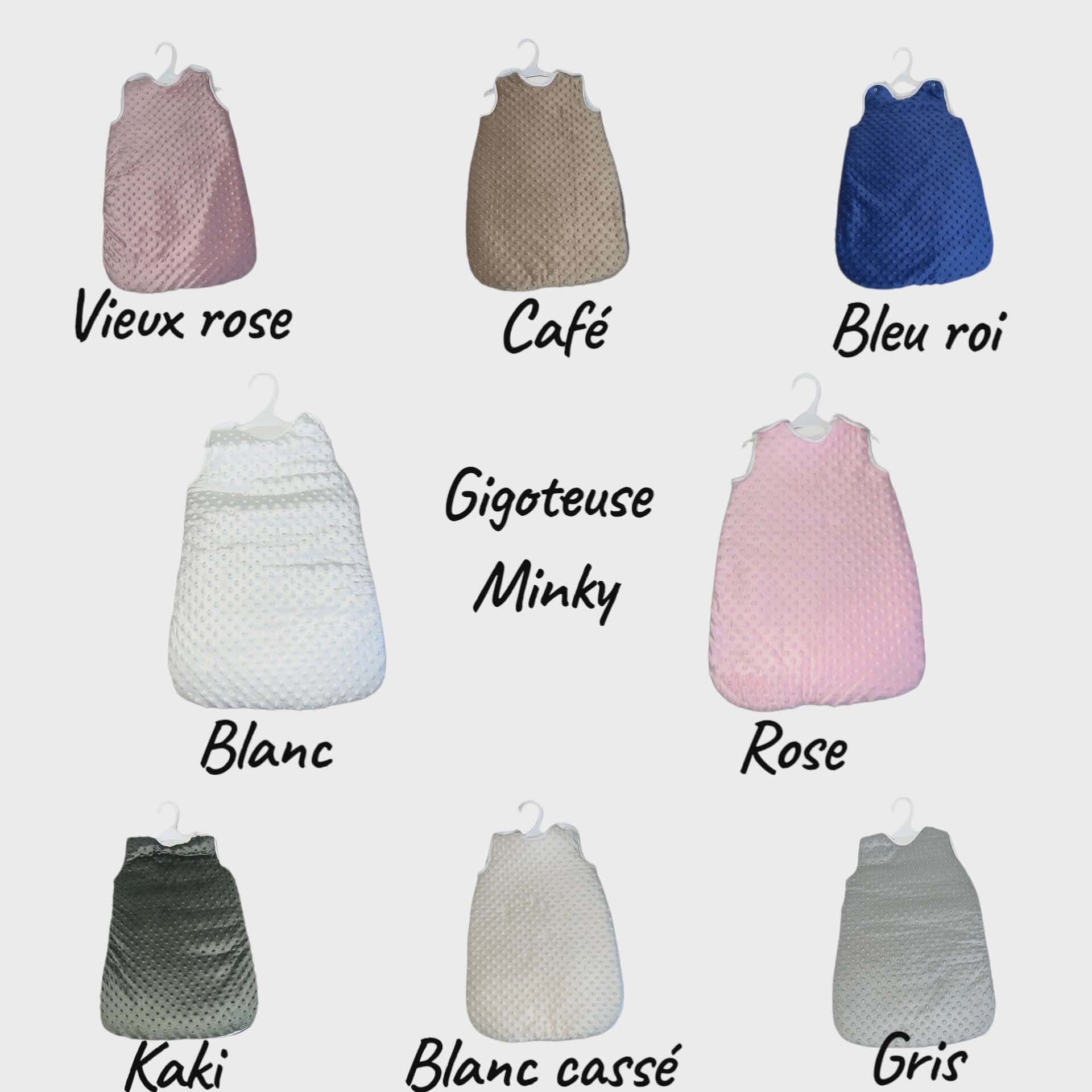 Gigoteuse personnalisée minky - Modèle 100% personnalisable selon vos souhaits