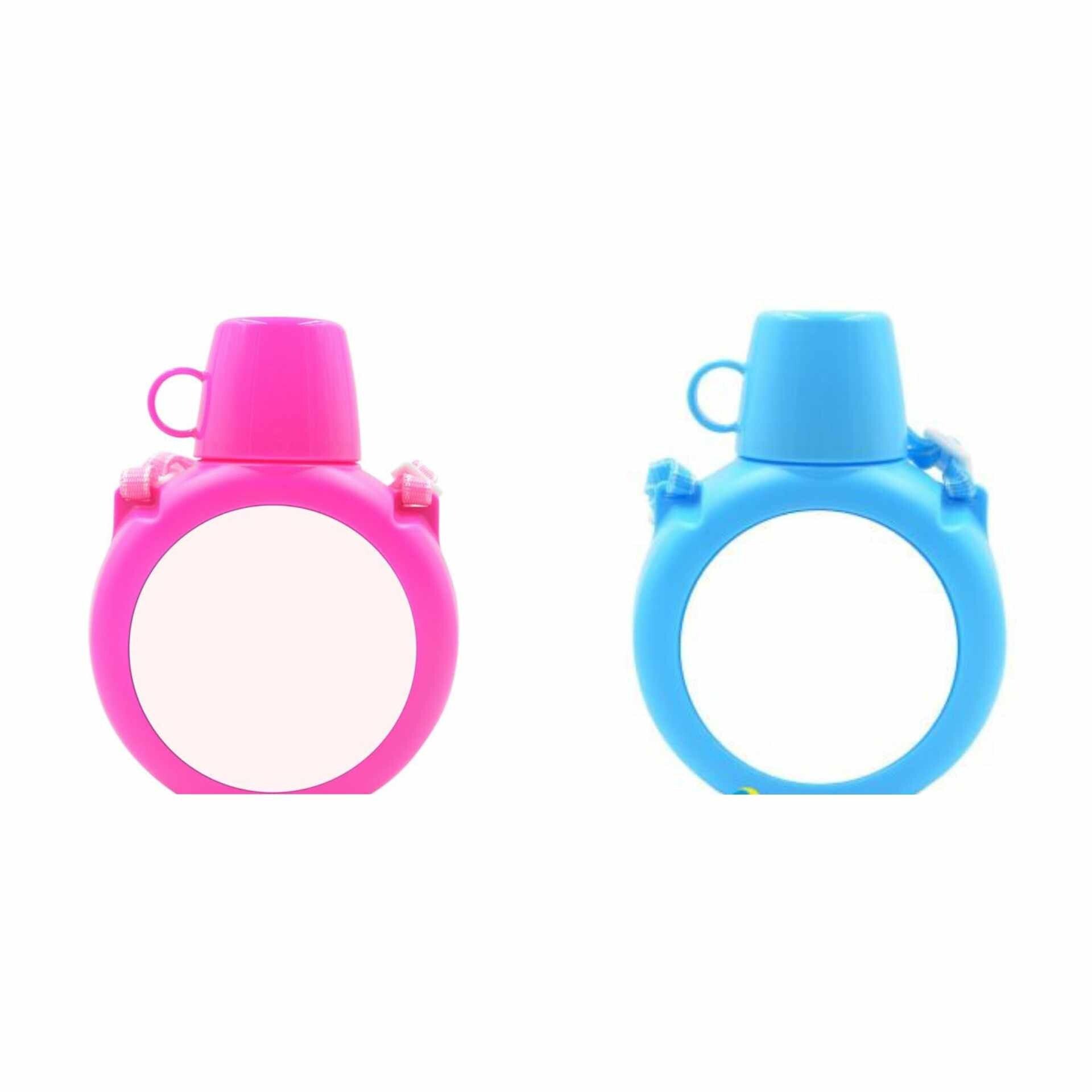 Gourde plastique personnalisée avec tasse - Modèle 100% personnalisable selon vos souhaits