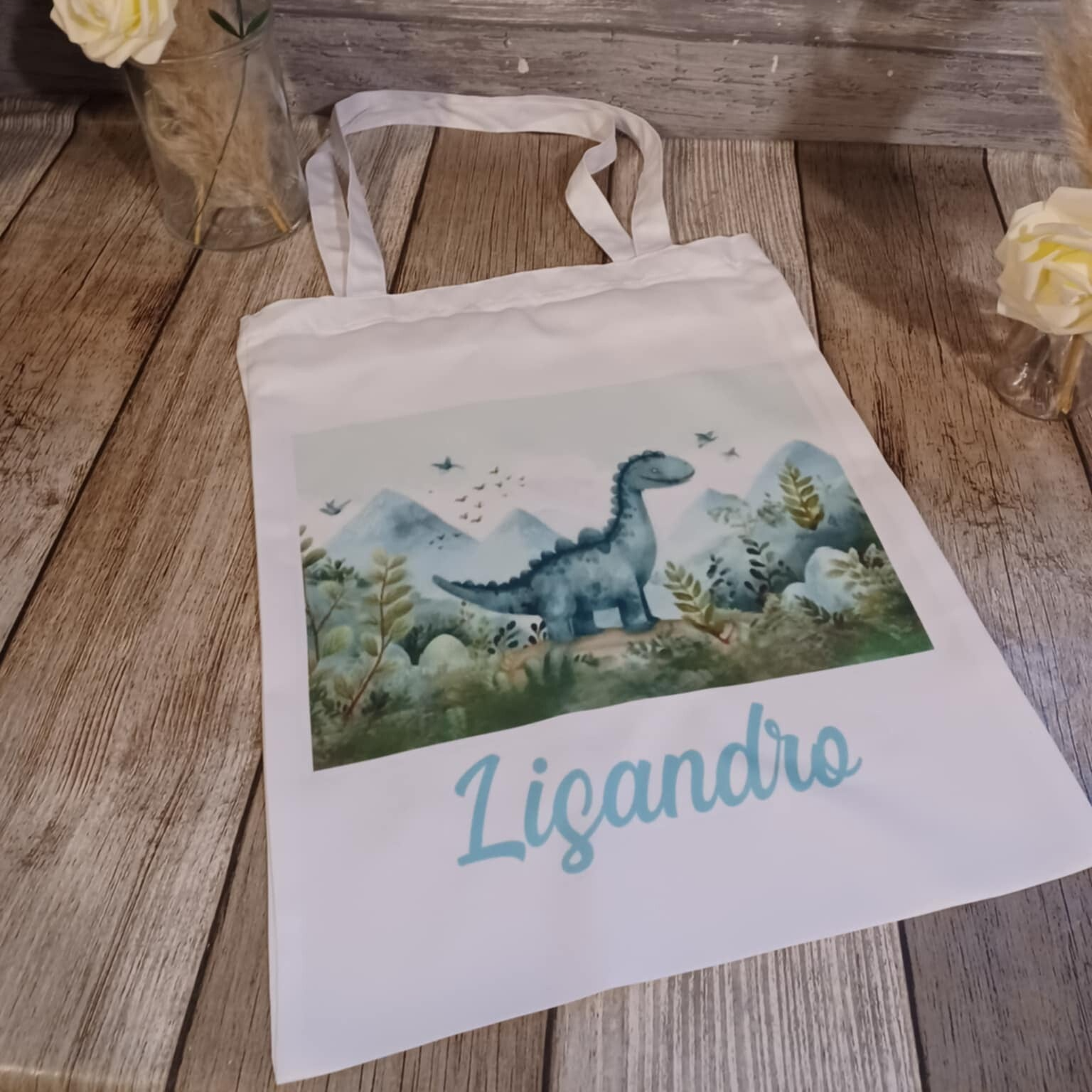 Tote bag personnalisé - Modèle dinosaure 2