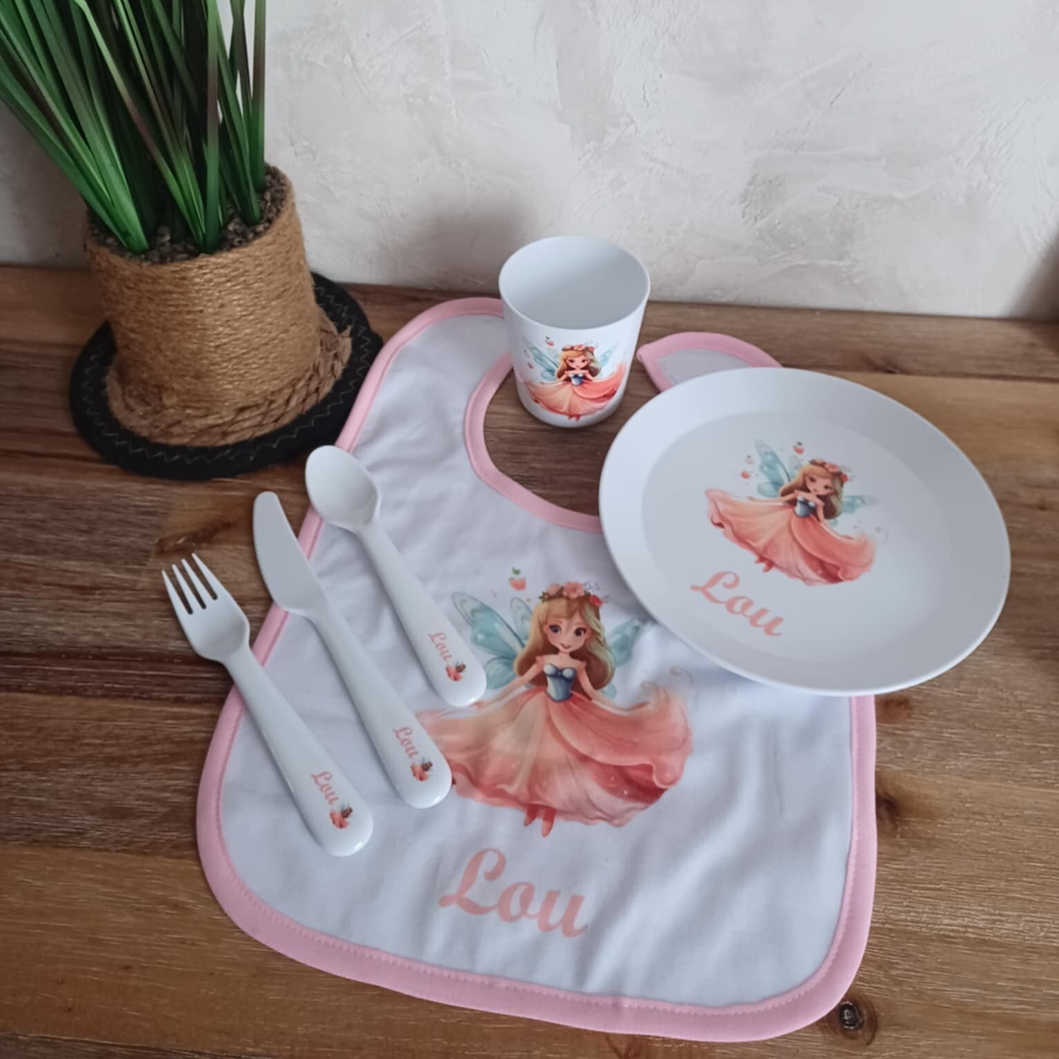 Kit repas personnalisé - Modèle fée/princesse