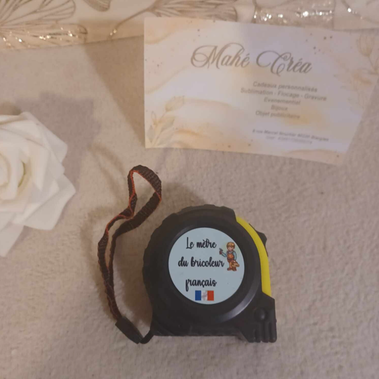 Mètre personnalisé - Modèle bricoleur + drapeau français