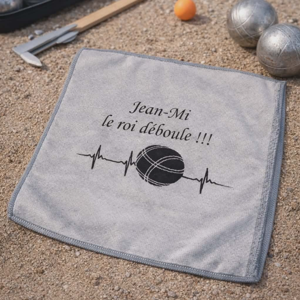 Chiffon personnalisé - Modèle ligne de vie pétanque