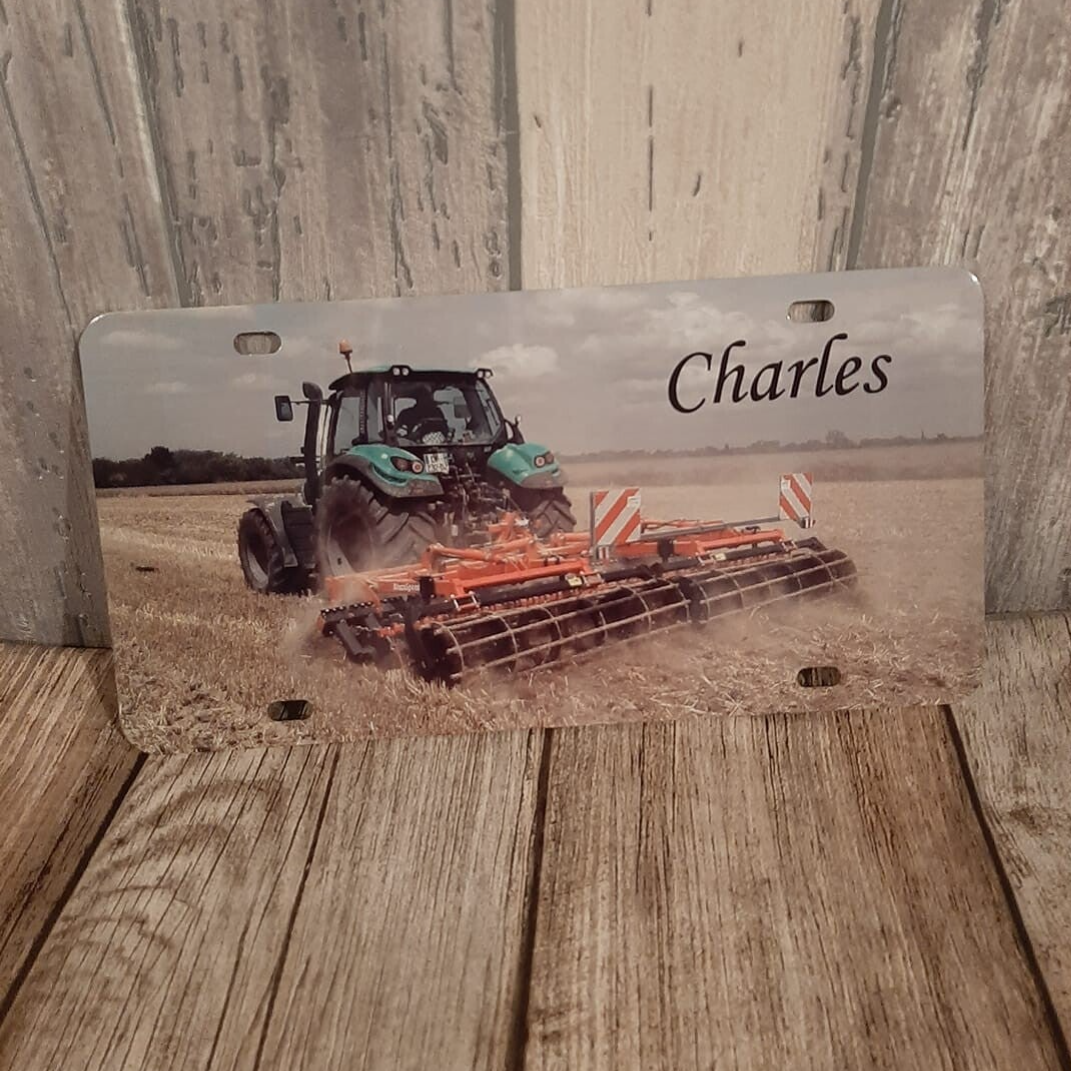 Plaque d'immatriculation personnalisée - Modèle tracteur 3