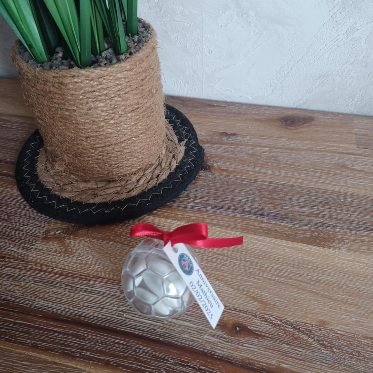 Contenants à dragées personnalisé - Modèle ballon de football