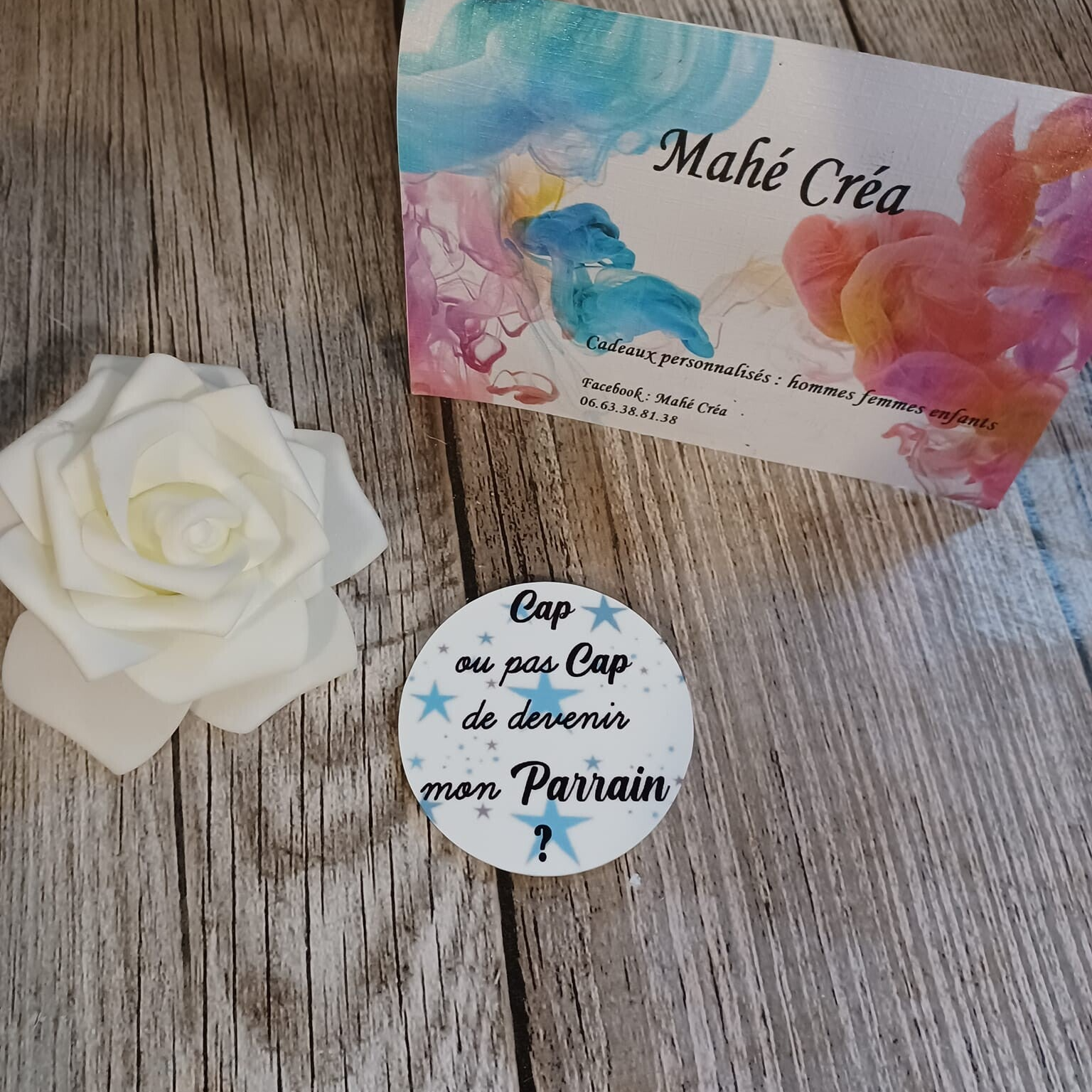 Magnet personnalisé - Modèle fond étoile