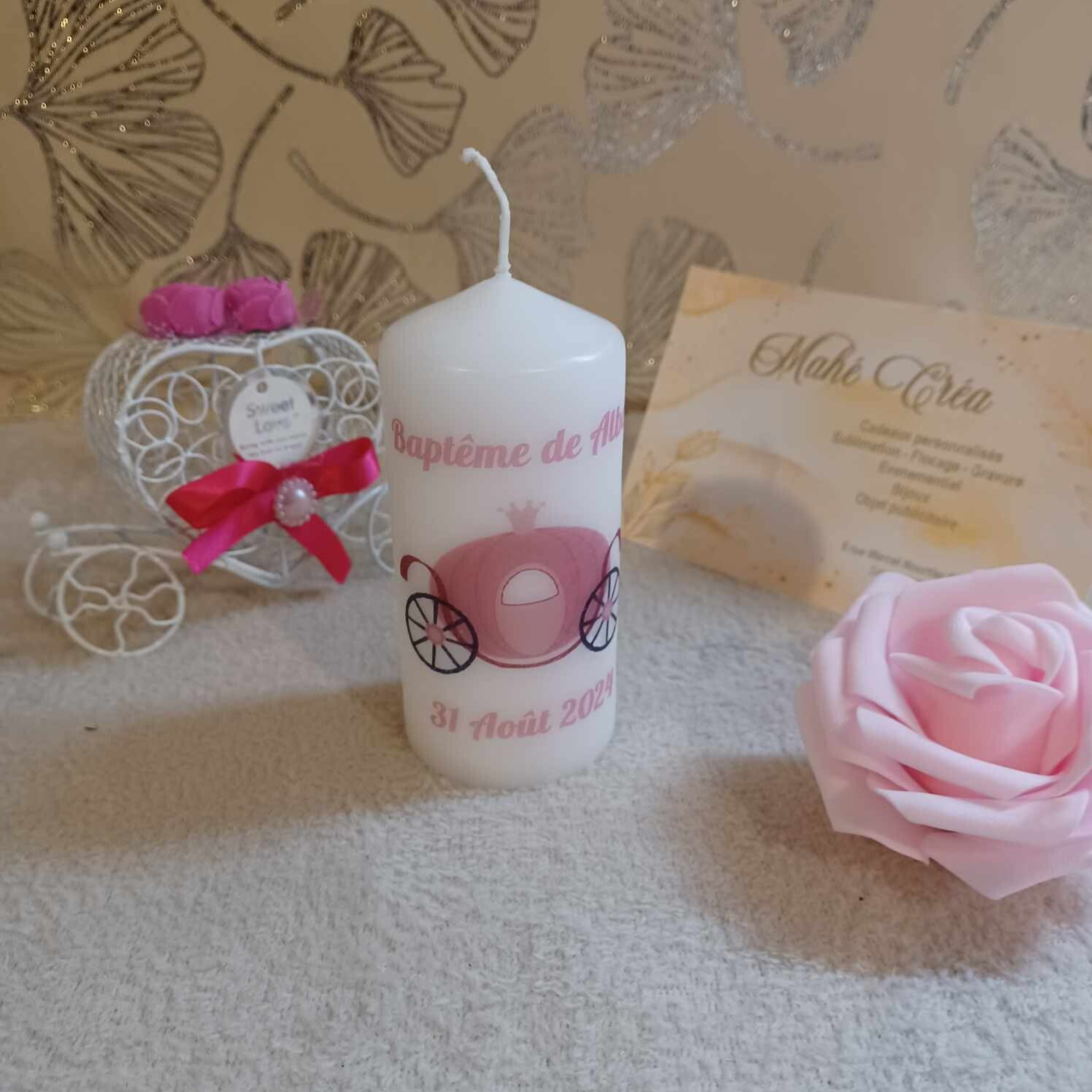 Bougie personnalisée - Modèle carrosse