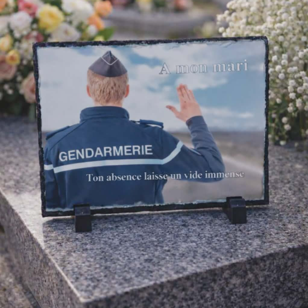 Ardoise personnalisée - Modèle gendarmerie