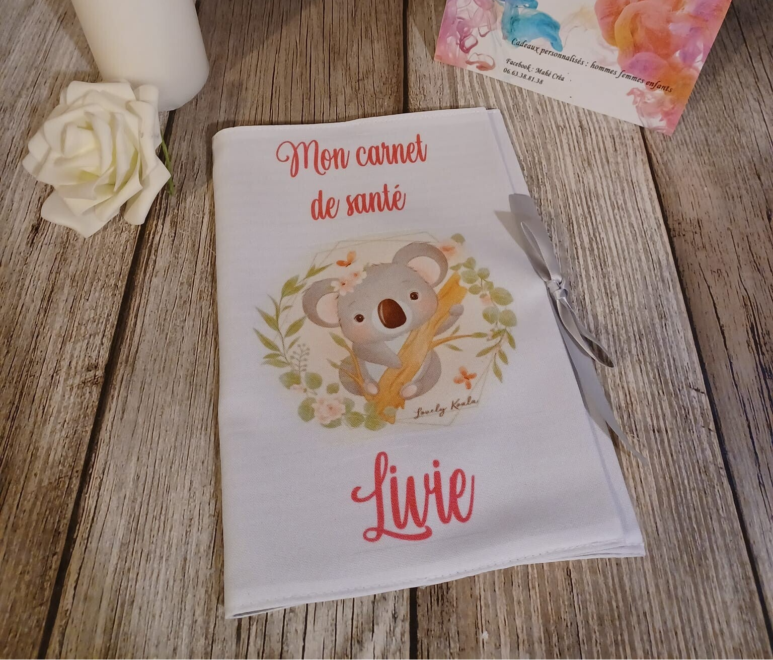 Protège carnet de santé personnalisé - Modèle koala