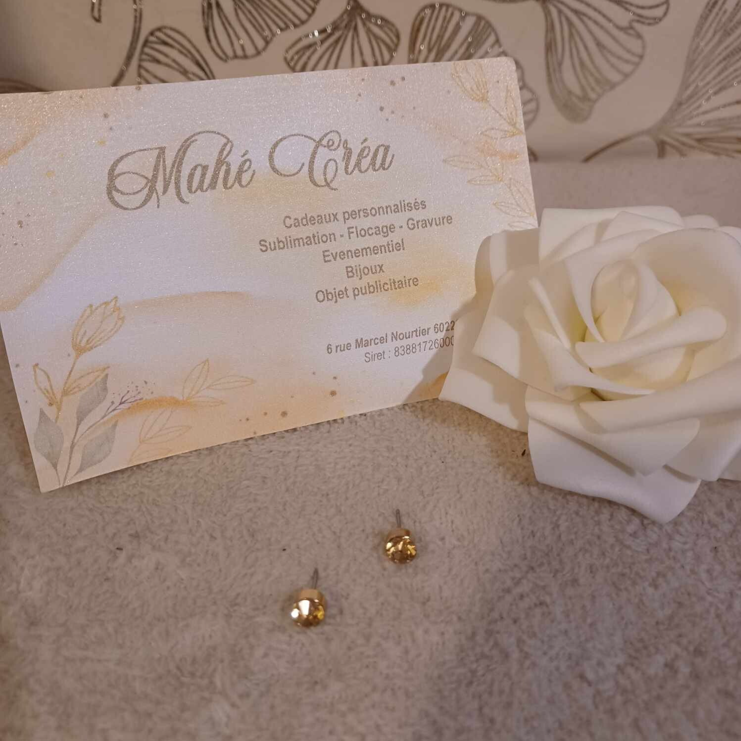 Boucles d'oreilles - Modèle diamant jaune