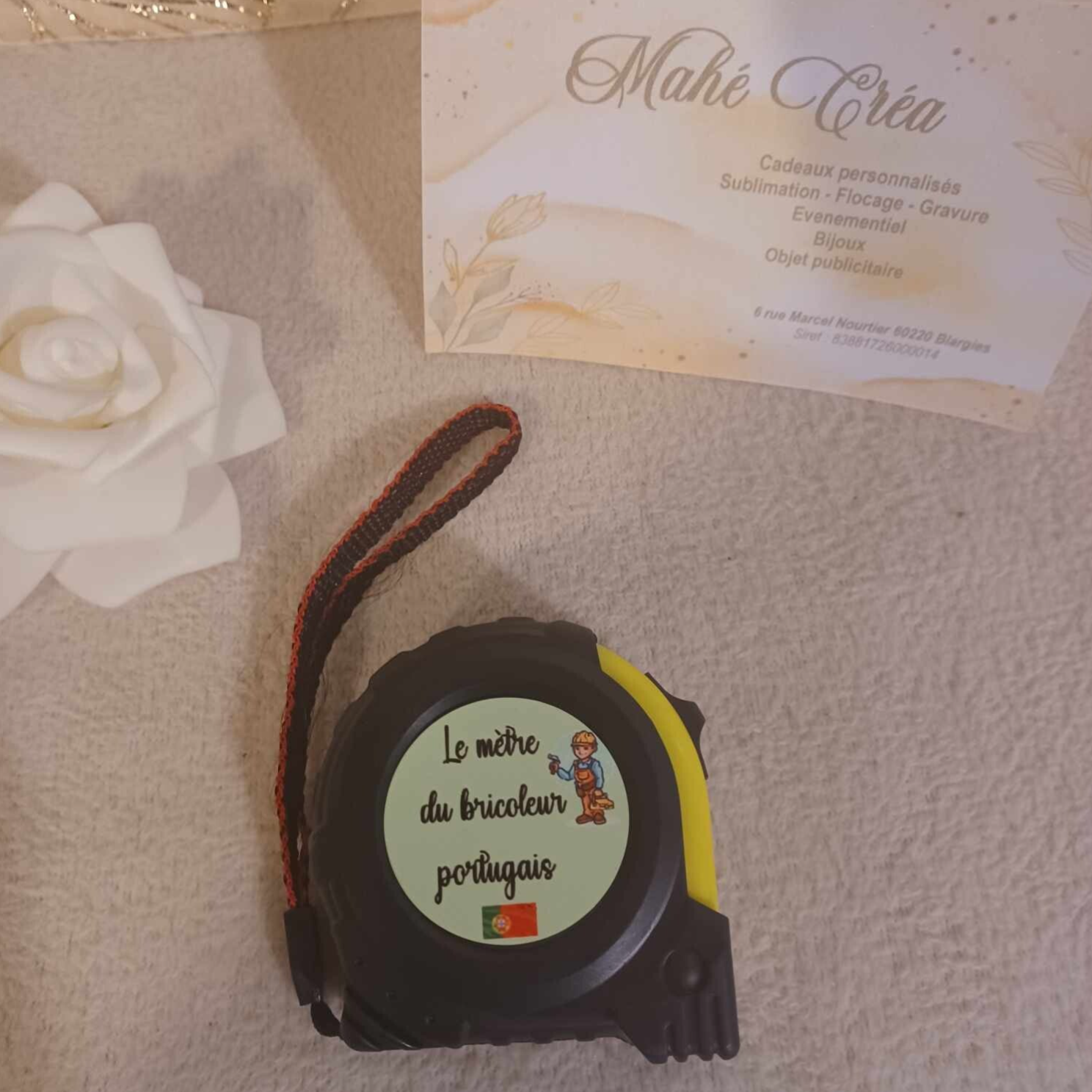 Mètre personnalisé - Modèle bricoleur + drapeau portugais