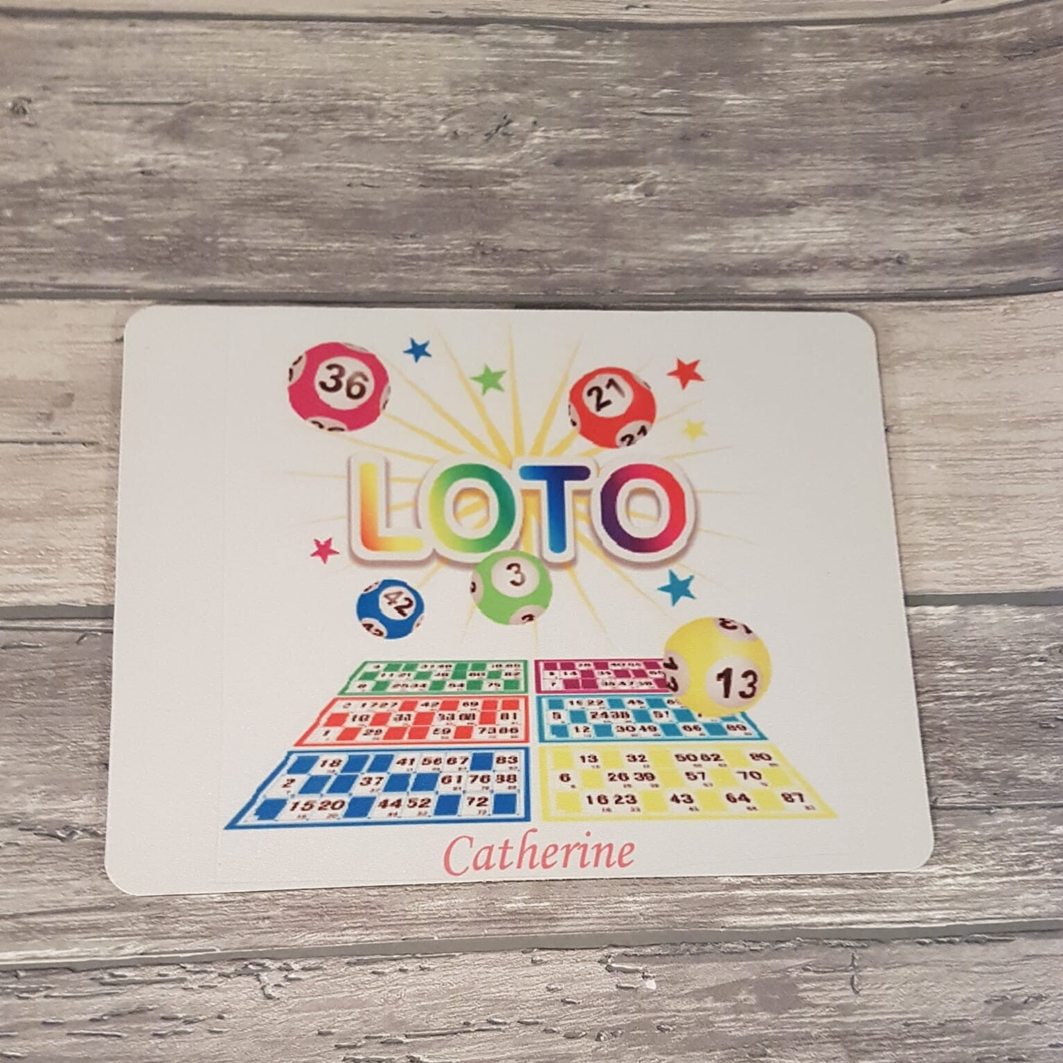 Tapis de souris personnalisé - Modèle loto