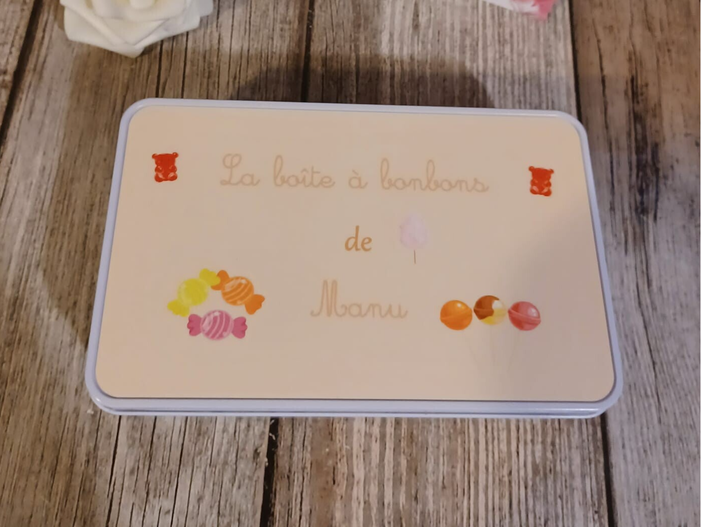 Boîte personnalisée - Modèle bonbons