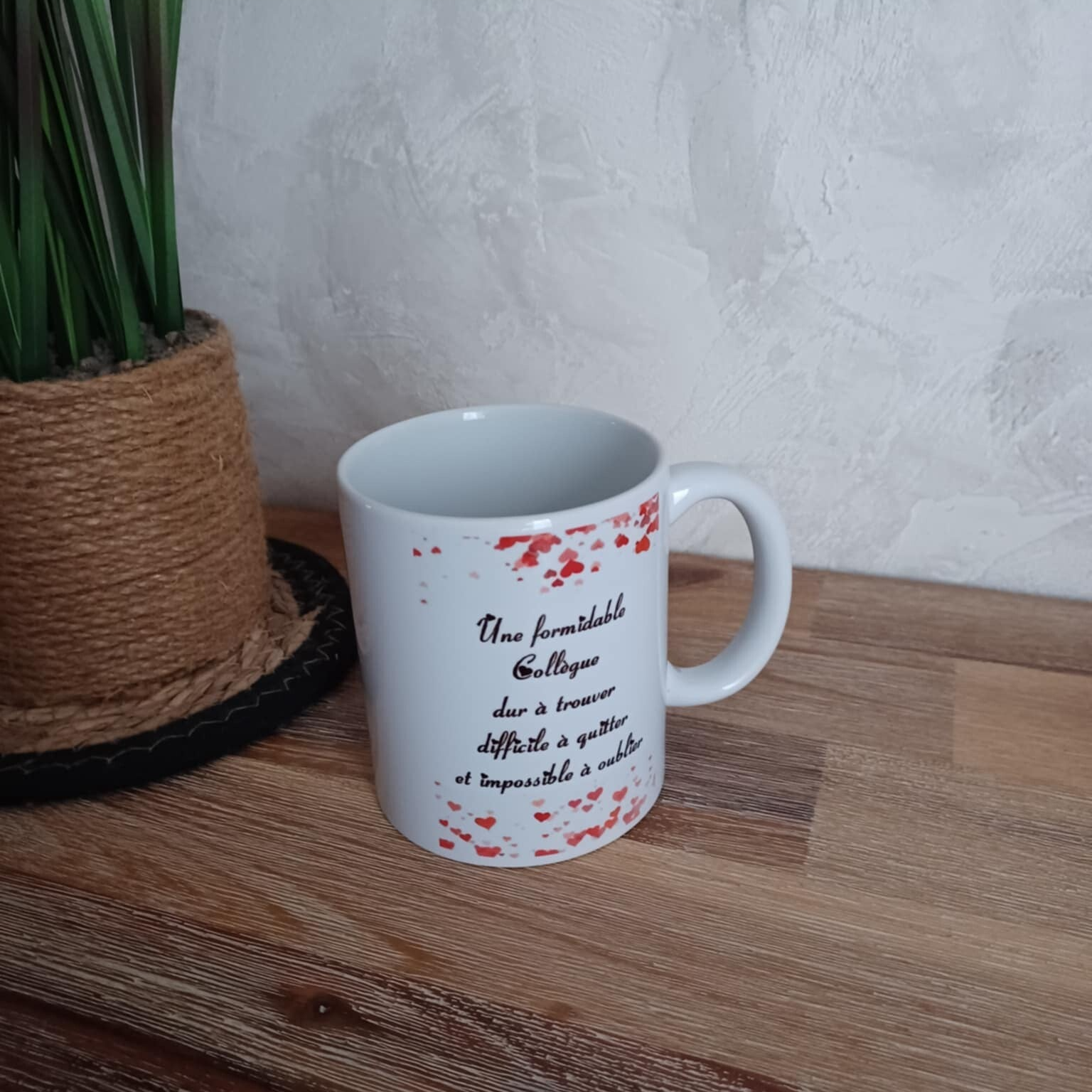 Mug personnalisé - Modèle cadre petit coeur