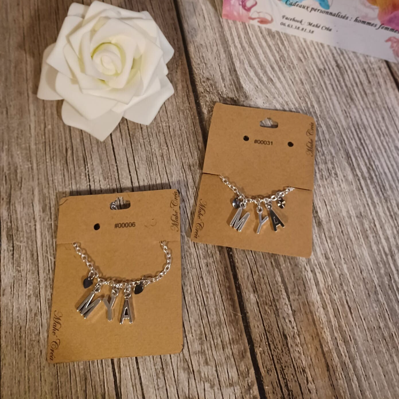 Bracelet initiales/lettres personnalisé - Modèle 100% personnalisable selon vos souhaits