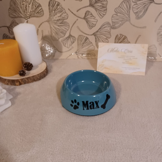 Gamelle personnalisée - Modèle patte de chien et os