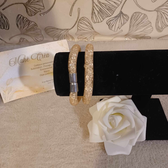 Bracelet double tour - Modèle beige